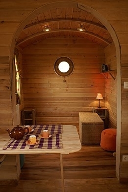 Espace détente de la roulotte