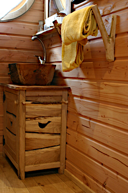 Meuble de salle de bain de la roulotte
