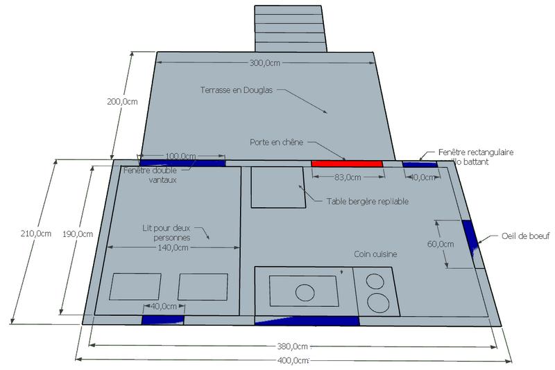 Plan de la roulotte.