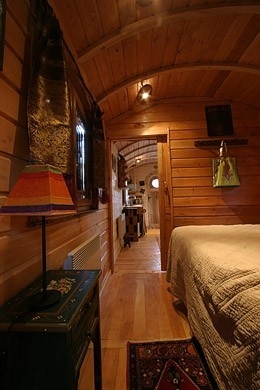 vue de la chambre de la roulotte