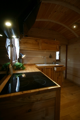 Plan de travail de la roulotte.