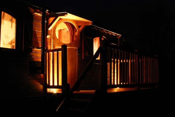 Roulotte vue de nuit