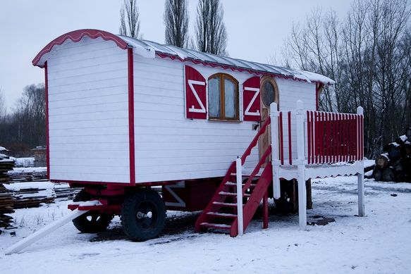Roulotte location en complément des chambres d'hôtes. 