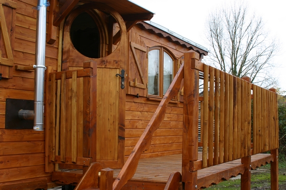 Terrasse de la roulotte