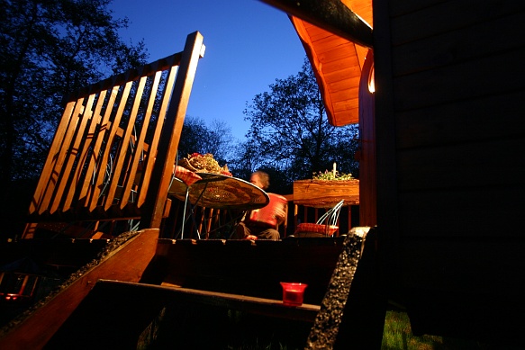 Escalier en Cèdre et en Chêne. 