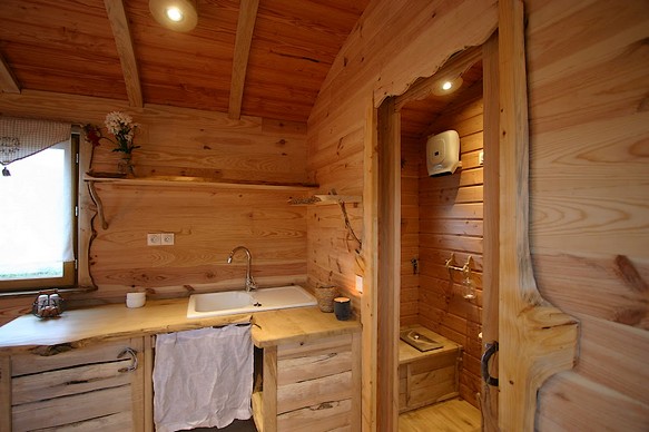 roulotte à Calce dans les Pyrénées orientales.