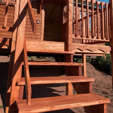 terrasse en bois massif mélèze.